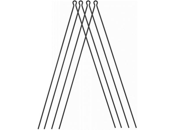 SKS V-Strebentüte 3,0 V2A schwarz gepulvert (355mm) inkl. Zubehör