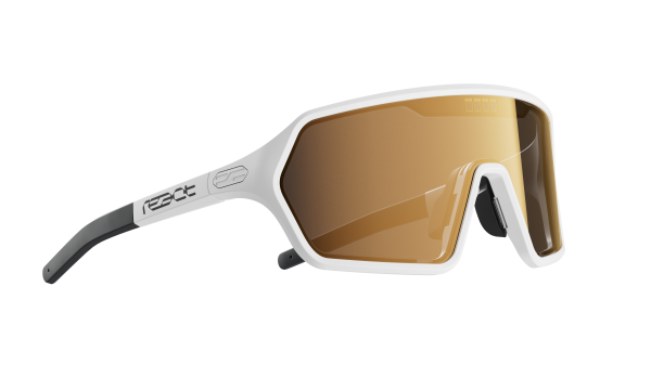 REACT Rev Ruby Sonnenbrille S mit Weissem Rahmen
