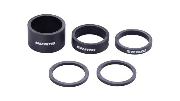 SRAM Spacer-Set  1 1/8" weiß, schwarz