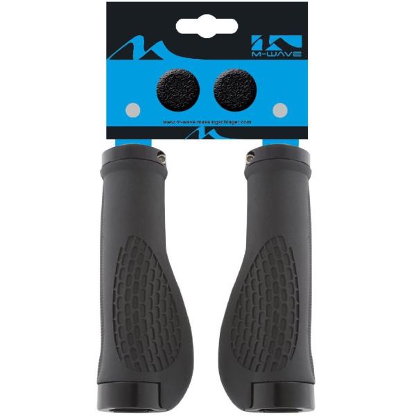 M-WAVE Griffe Ergo Fix Schraubklemmung, 130mm + 130mm  schwarz