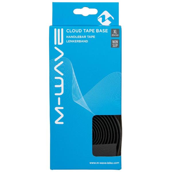 M-WAVE Cloud Tape Base Lenkerband, inkl. Lenkerstopfen, strukturierte Non-Slip-Oberfläche, 1 Set = 2 Bänder, extra lang und breit: 200 x 3 cm