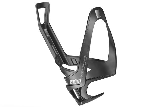 Elite Flaschenhalter ROCKO CARBON matt schwarz mit wei&szlig;er Grafik