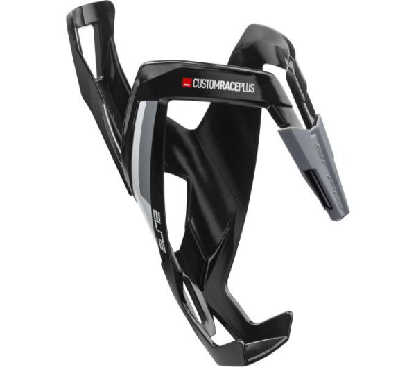 ELITE ELITE Flaschenhalter Custom Race Plus Schwarz/Weiß Glänzend
