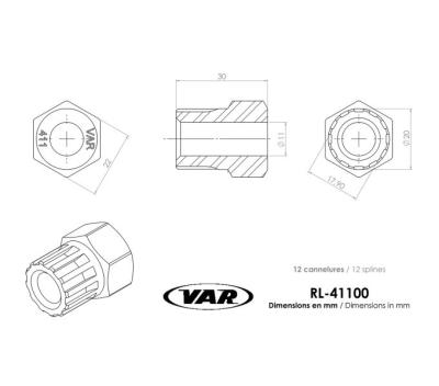 VAR Freilaufkörperabzieher RL-41100 für Shimano, Tiger Falcon Produktbild 1
