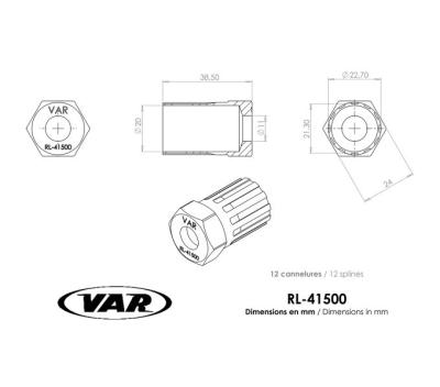 VAR Freilaufkörperabzieher RL-41500 Falcon Mod. FW-L804, FW-L80, FW-L704, FW-L70 Produktbild 1