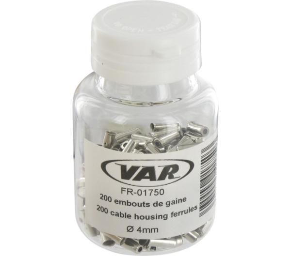 VAR 200 Stück. Außenhüllenendkappe FR-01750 Ø 4 mm