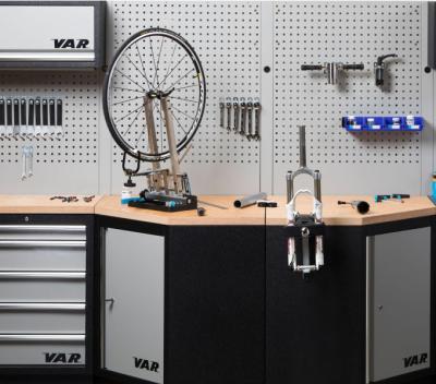 VAR Werkzeuglochwand MO-52232 für Eckschrank 1052 x 800 x 24 mm Granitschwarz Produktbild 4