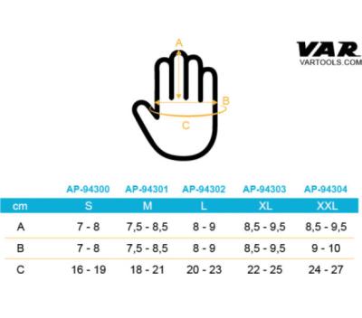 VAR Mechaniker-Handschuhe AP-9430x L Produktbild 2