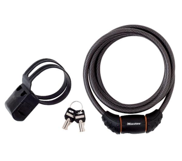 Master Lock Kabelschloss Quantum Schwarz 10 mm x 1800 mm Schlüssel