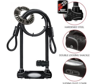 Master Lock Bügelschloss 8285LW Schwarz 13 mm x 280 mm x 110 mm / 10 mm x 1200 mm Schlüssel Produktbild 1