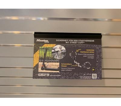 Master Lock ML Schild Slatwall StreetCuff 150x250mm RAL 9005 Produktbild 1