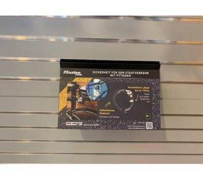 Master Lock ML Schild Slatwall Python 150x250mm RAL 9005 Produktbild 1