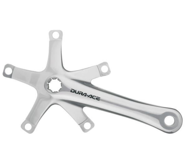 SHIMANO Kurbelgarnitur DURA-ACE TRACK FC-7710 165 mm ohne Kettenblatt Silber