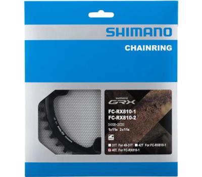 SHIMANO Kettenblatt GRX FC-RX810 40 Zähne Schwarz Produktbild 1
