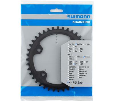 SHIMANO Kettenblatt GRX FC-RX600 40 Zähne Schwarz Produktbild 1