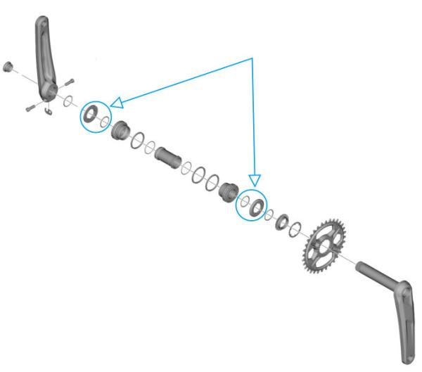 SHIMANO Spacer und Ring f&uuml;r FC-M6130