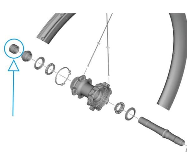 SHIMANO Mutter f&uuml;r WH-R9270-C50-TU HR