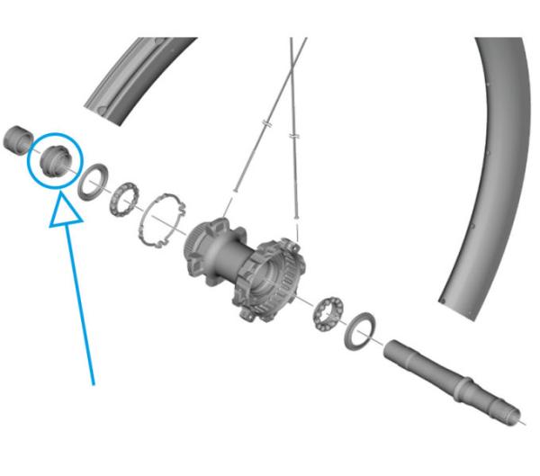 SHIMANO Konus mit Staubkappe f&uuml;r WH-R9270-C50-TU-R