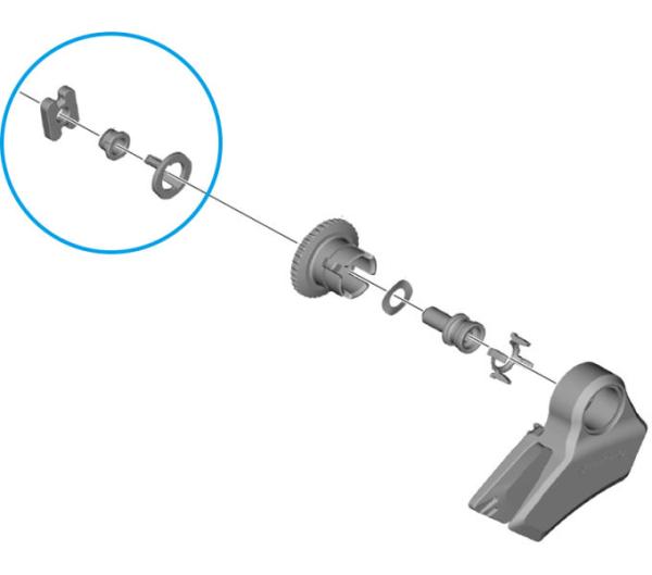 SHIMANO CD-EM800 F&uuml;hrung Befestigungsmutter Einheit f&uuml;r 55 mm Kettenlinie