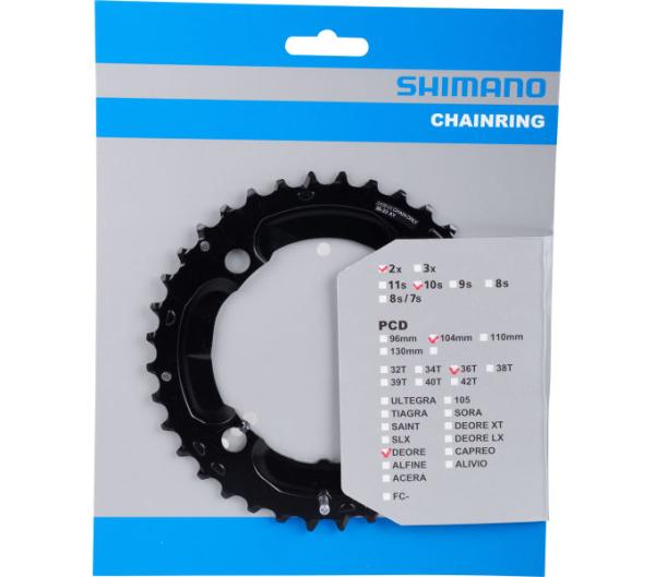 SHIMANO Kettenblatt DEORE FC-M617 36 Z&auml;hne