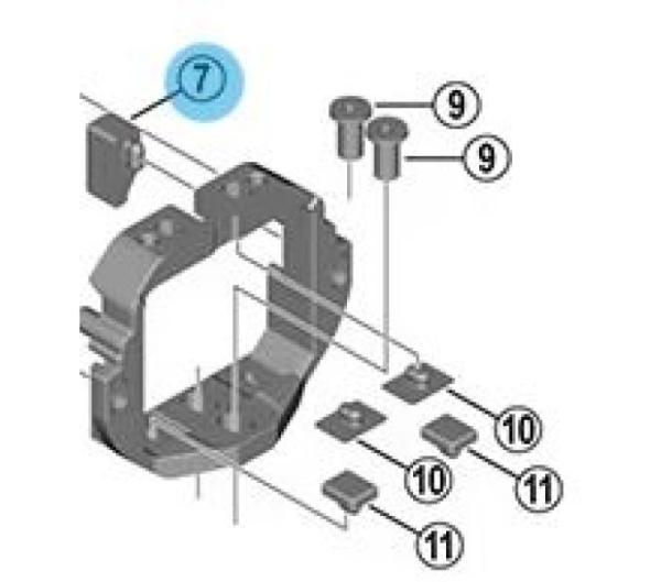 SHIMANO Montage-Gummi Links SHIMANO E-BIKE SYSTEMS Akkuhalter BM-E8030/8031 BM-EN800/801