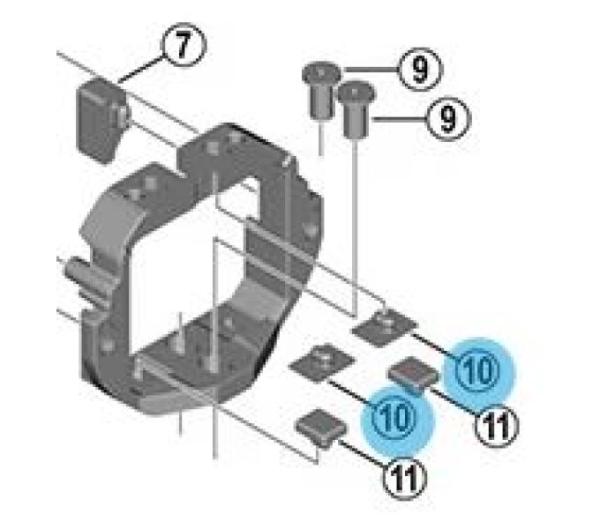 SHIMANO Gummi (B) f&uuml;r untere Befestigungseinheit BM-E8030/BM-E8031