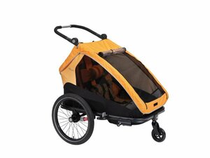 XLC Fahrrad-Kinder-Anhänger 20  DuoS marigold/anthrazit
