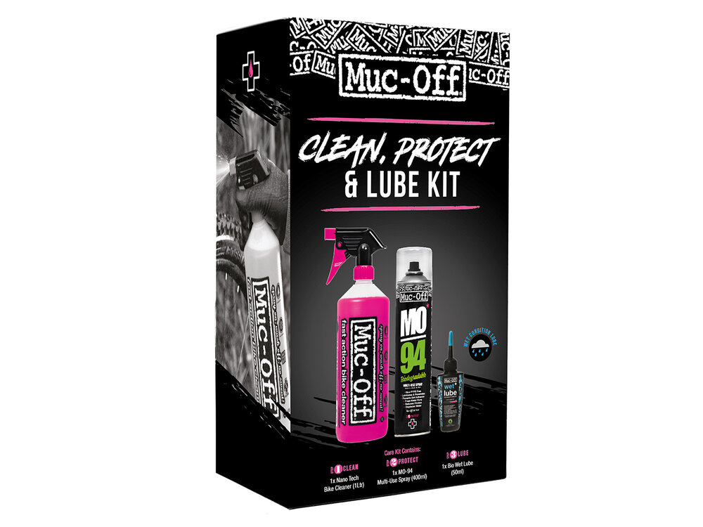 Muc Off Clean, Protect, Lube Kit (Wet Lube Version)  nos black
