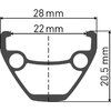 DT Swiss FELGE DT U 533 27,5 ZOLL 28L - 28 Loch