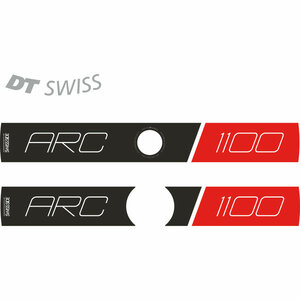 DT Swiss AUFKLEBER DT FÜR ARC 1100 SCHEIBENRAD SCHWARZ/ROT