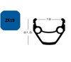 Exal FELGE ZX 19, 28  36L SILB 19-622 VL:8,5MM DOPPELOESEN Silber