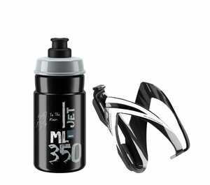 ELITE KIT CEO black glossy + bottle JET 350 ml black grey logo Schwarz/Schwarz/Grau