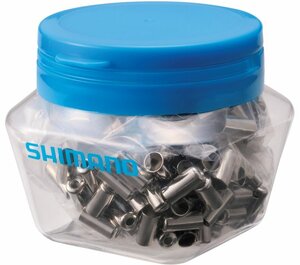 SHIMANO 200 Stk. Endkappe Bremszugaußenhülle Stahl Silber